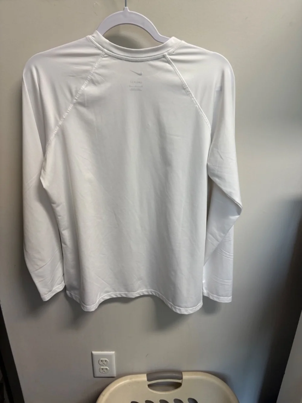 Nike Kids Long-Sleeve White Swim Shirt